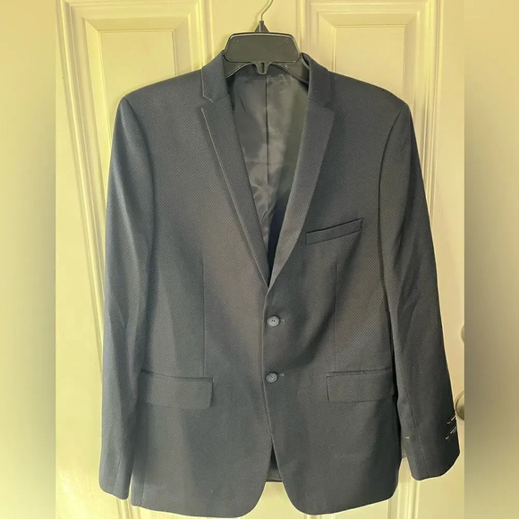 Marc New York Andrew Marc mens blazer NEW size 20 skinny black blue - Picture 8 of 8